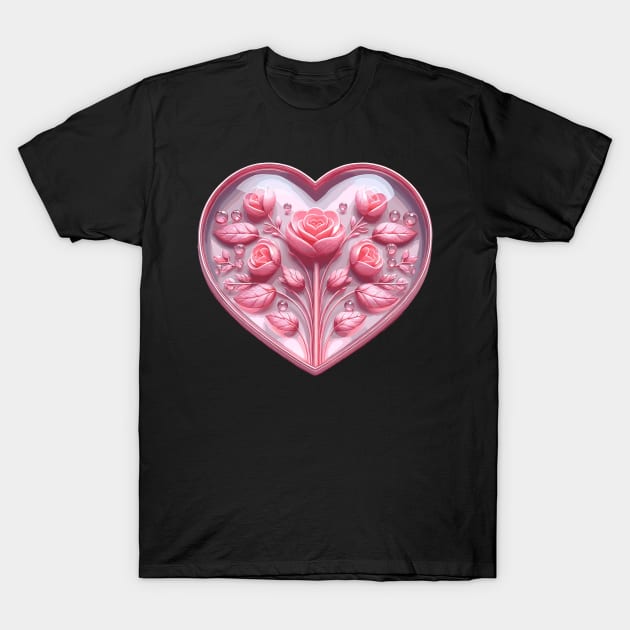 Heart Of Roses T-Shirt by Graceful Designs